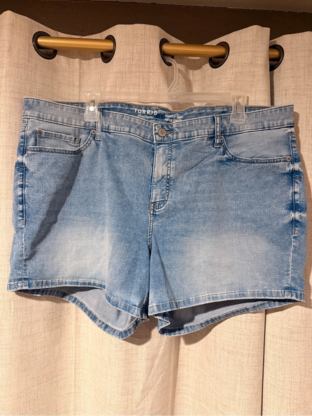 torrid Light Blue Washed Denim Jean Shorts